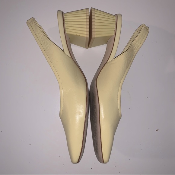 COPY - SAM EDELMAN | Toren Canary Yellow Seville Nappa Leather Sling Shoe Heel … - Picture 12 of 13